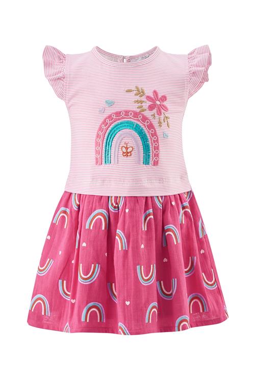 happy girls Kjole  blå / græsgrøn / pink / lyserød