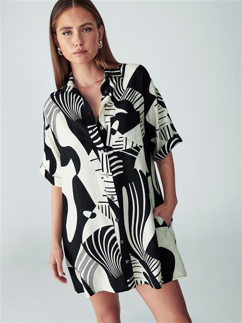 St MRLO Blusekjole 'Nessa'  sort / hvid