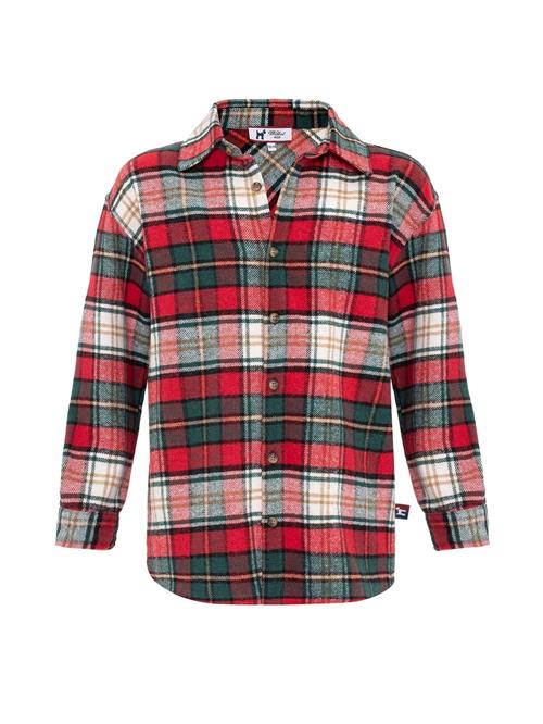 Williot Skjorte  grøn / rød / burgunder / hvid
