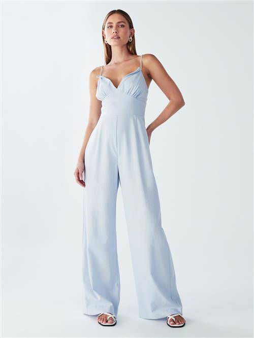 Willa Jumpsuit 'Palms'  lyseblå