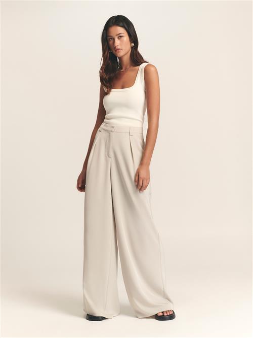 St MRLO Bukser med lægfolder 'View'  creme