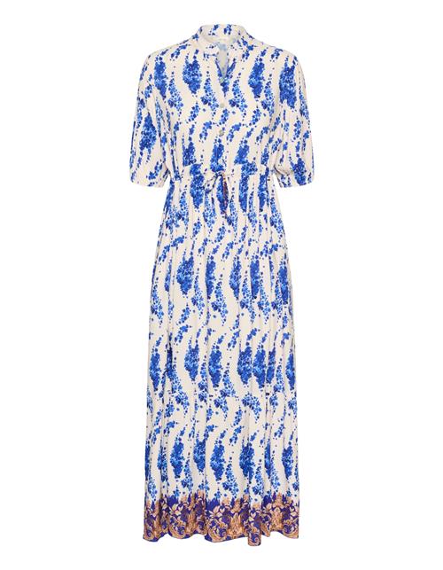 Cream Blusekjole 'CRAlora'  camel / blå / neonblå / hvid