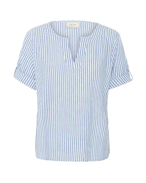 Cream Bluse  lyseblå / hvid