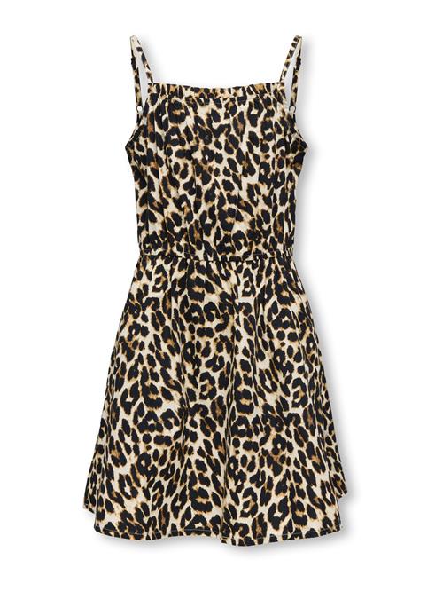 ONLY GIRLS Kjole  ecru / karamel / sort