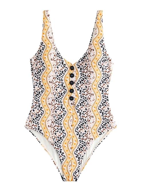 Next Badedragt 'Cath Kidston'  brun / citron / sort / offwhite