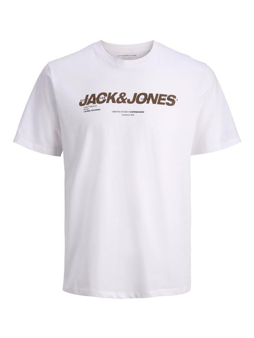 JACK & JONES Bluser & t-shirts  mørkebrun / sort / hvid