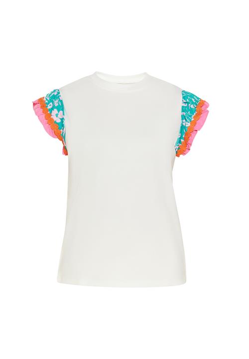 Usha Bluse 'Fashion Look'  smaragd / hummer / lyserød / hvid