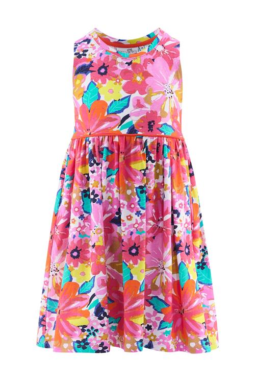 happy girls Kjole  lysegul / mint / lyserød / mørk pink