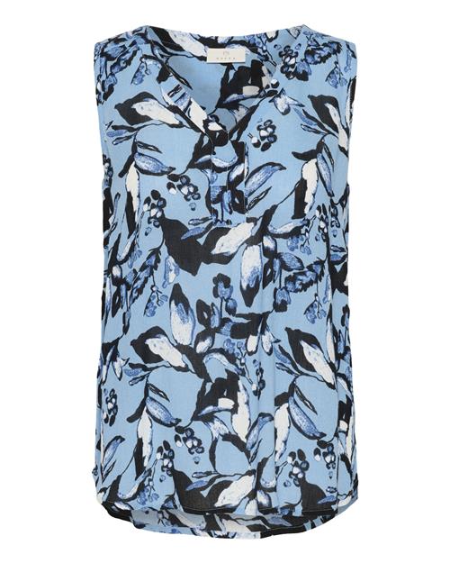 Kaffe Bluse 'KAAmber'  pastelblå / sort / hvid