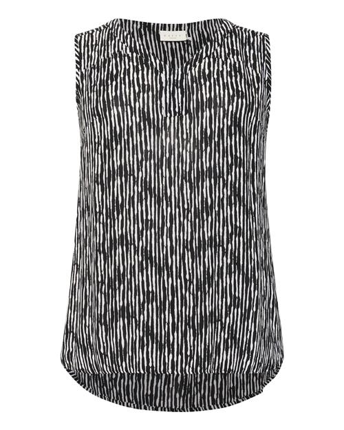 KAFFE CURVE Bluse 'KCAmi'  sort / hvid