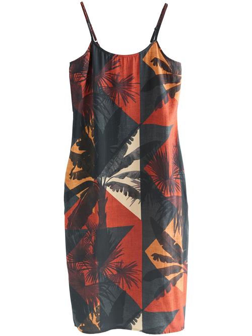 Next Sommerkjole  lysebeige / orange / mandarin / sort