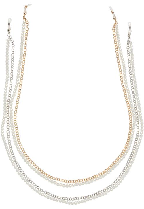 Urban Classics Solbriller ' Pearl layering Chain '  guld