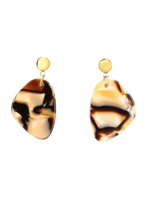 Fräulein Wunder Øreringe 'Amy'  brun / cappuccino / guld / sort