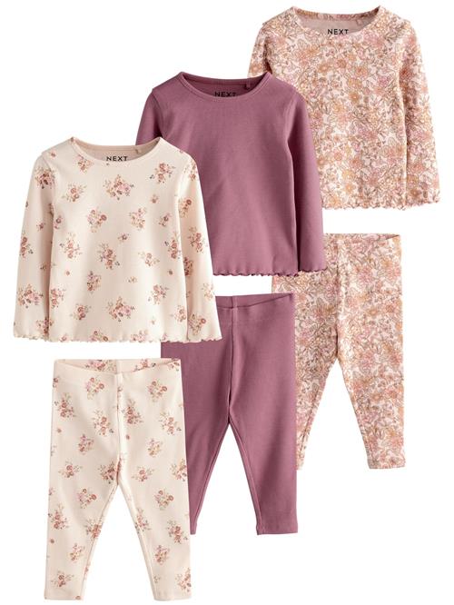 Next Sæt  lysebeige / lilla / cyclam / lyserød