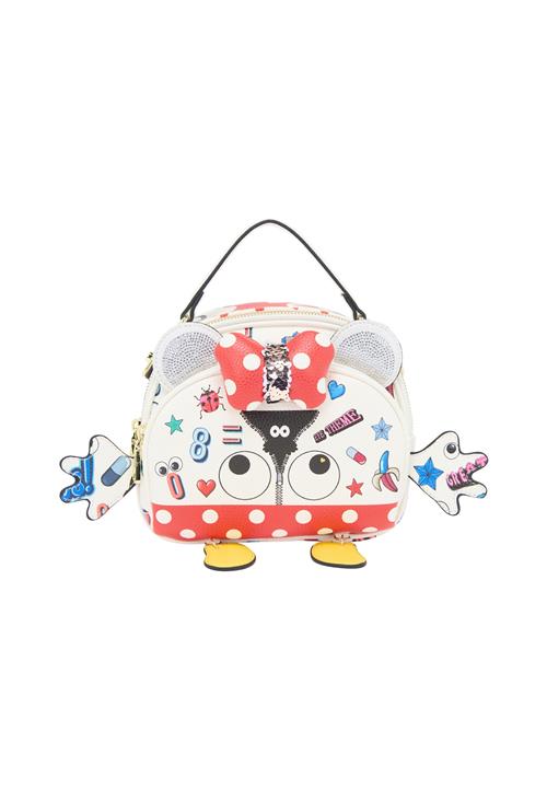 MYMO Håndtaske 'Pop Eyetheme'  blå / rød / sort / hvid