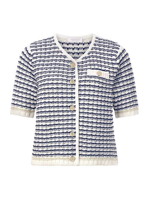Rich & Royal Cardigan  marin / guld / hvid