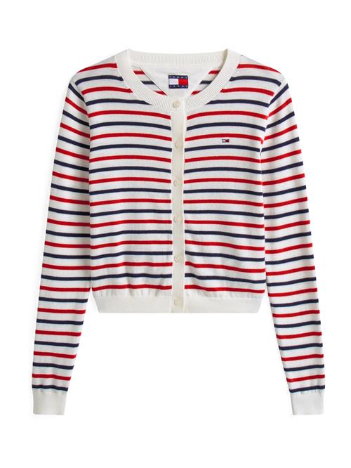 Tommy Jeans Cardigan 'ESSENTIAL'  navy / rød / hvid