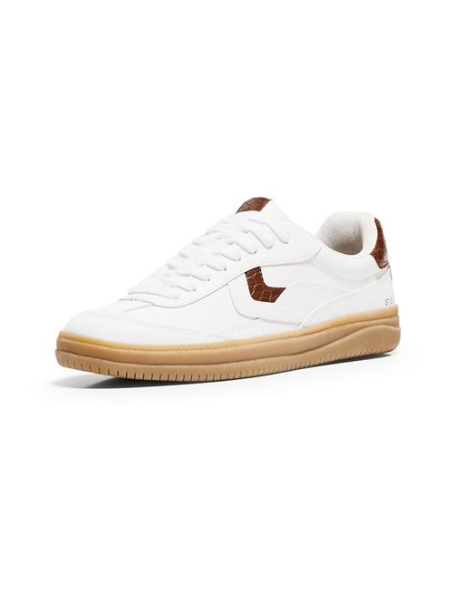 Bershka Sneaker low  brun / hvid