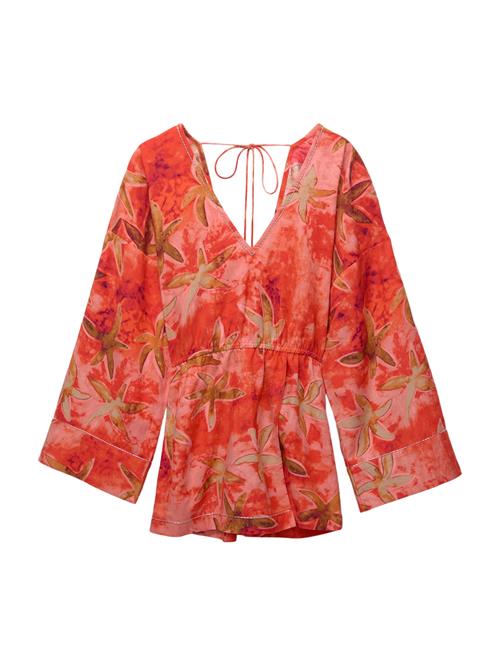 Pull&Bear Jumpsuit  lysegrøn / mandarin / rød / pastelrød