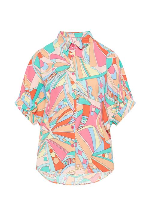 FELIPA Bluse 'Fashion Look'  turkis / pastelgul / orange / pink