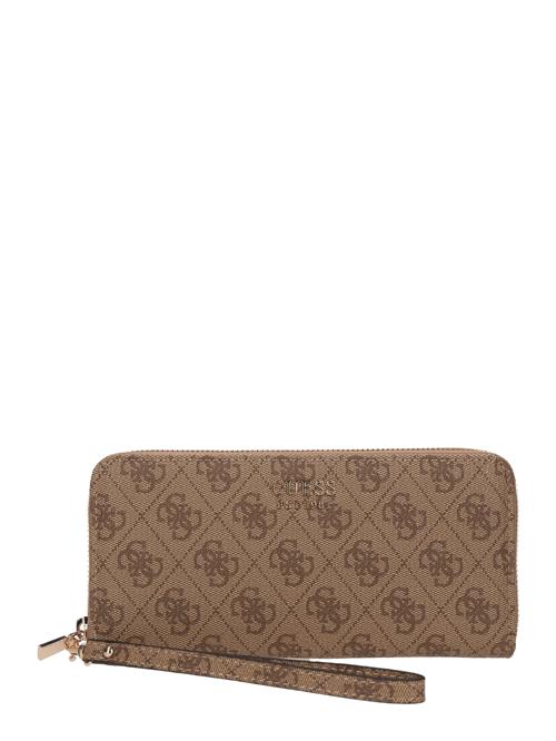 GUESS Tegnebog 'BRENTON SLG LRG ZIP AROUND'  brun / lysebrun