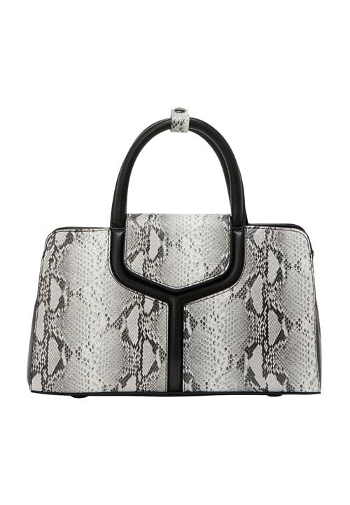 NAEMI Håndtaske  grå / sort / hvid