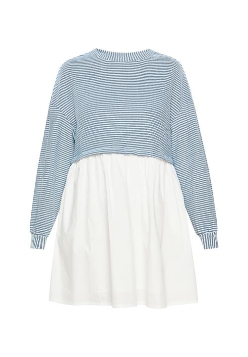 SANIKA Kjole 'Fashion Look'  lyseblå / sort / hvid