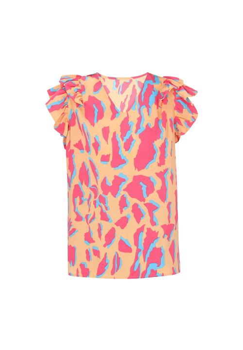 ebeeza Bluse 'Boho'  lyseblå / orange / pink