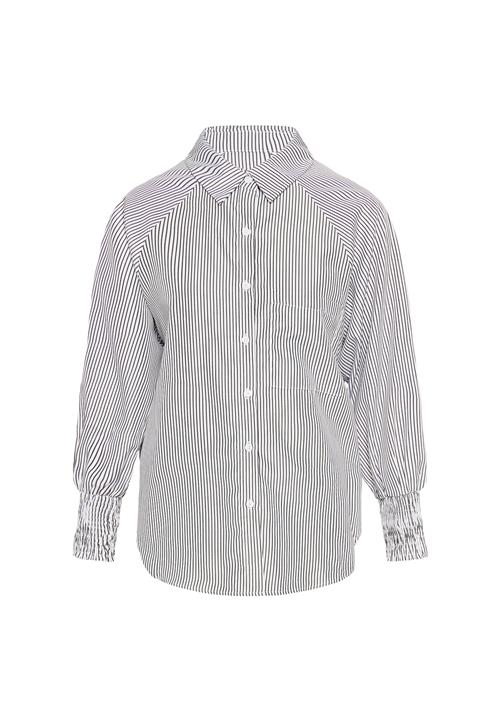 SANIKA Bluse  sort / hvid