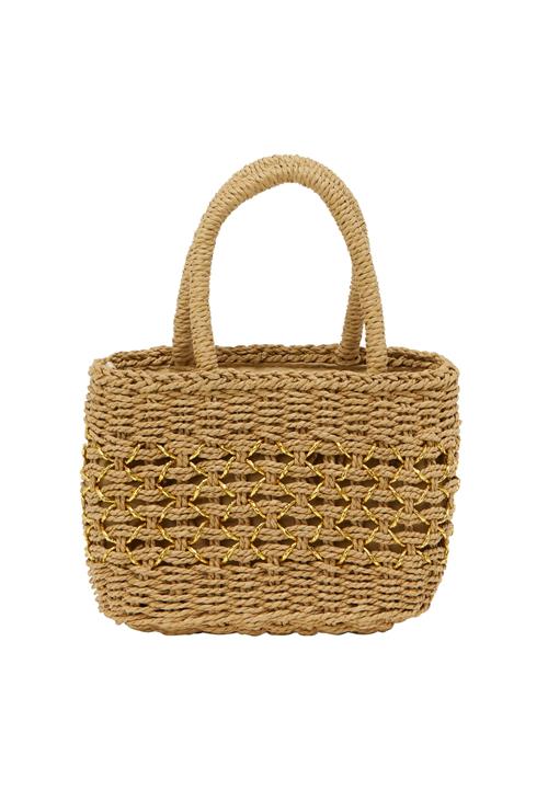 ebeeza Skuldertaske  lysebrun / guld