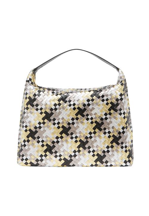 faina Håndtaske  mørkebeige / guld / sort / hvid