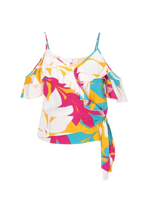 ebeeza Bluse 'Fashion Look'  azur / curry / pink / hvid