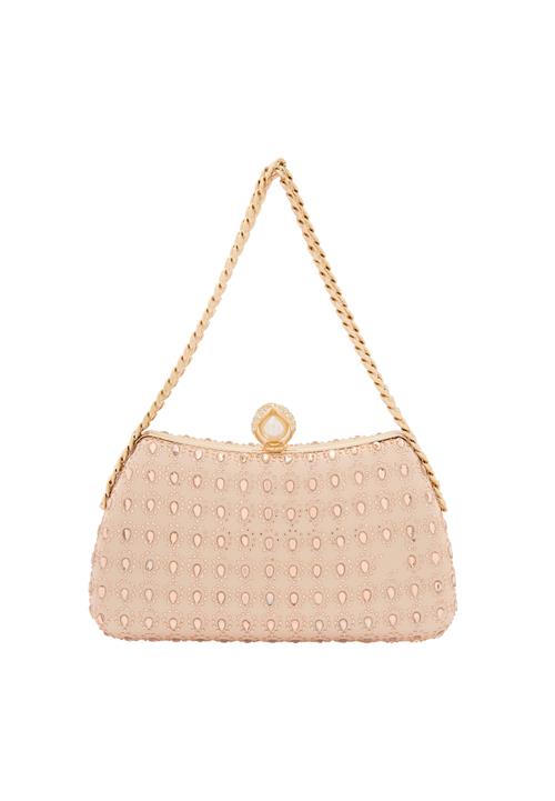 NAEMI Clutch  champagne / guld / transparent