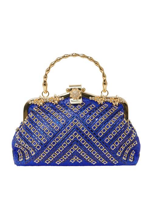 NAEMI Håndtaske  royalblå / guld