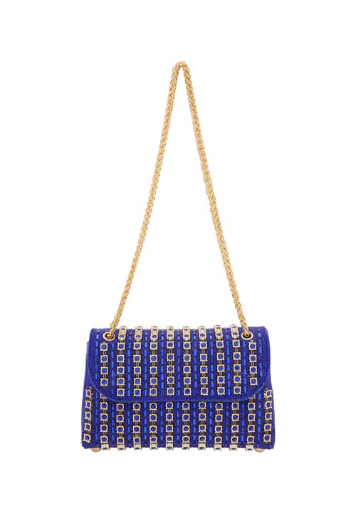 NAEMI Skuldertaske  royalblå / guld