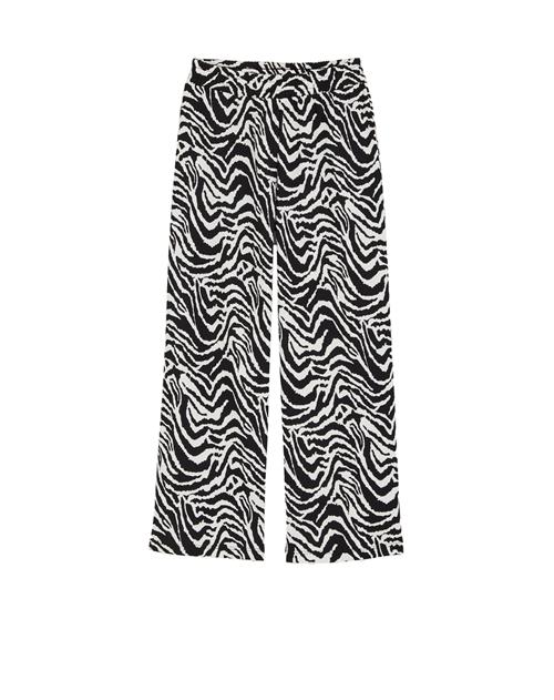 WE Fashion Bukser  sort / hvid