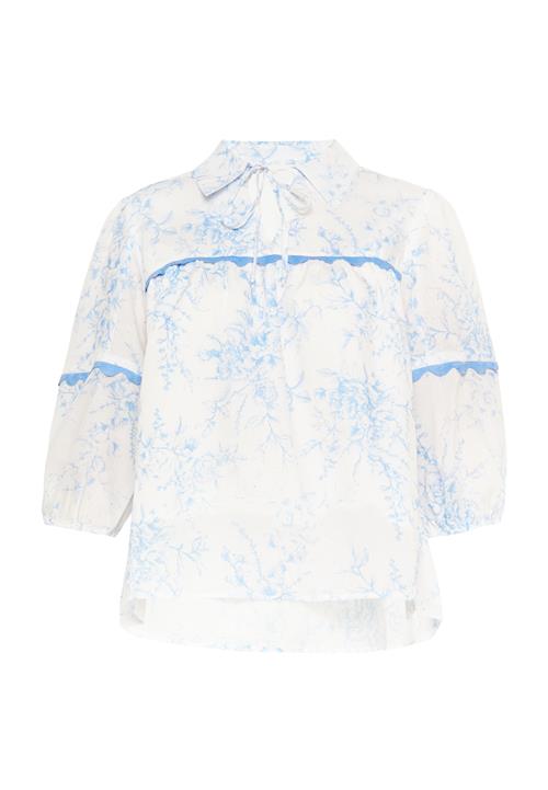 FELIPA Bluse 'Fashion Look'  blå / hvid