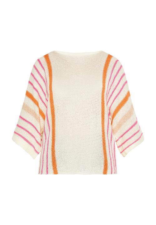 Gaya Pullover  creme / mørkeorange / pink