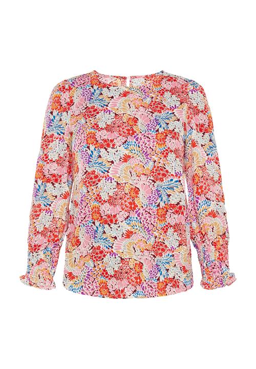 FELIPA Bluse 'Fashion Look'  lyserød / rød / vinrød / hvid