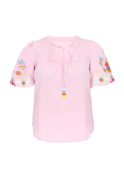 Gaya Bluse 'Fashion Look'  turkis / hummer / lyserød / hvid