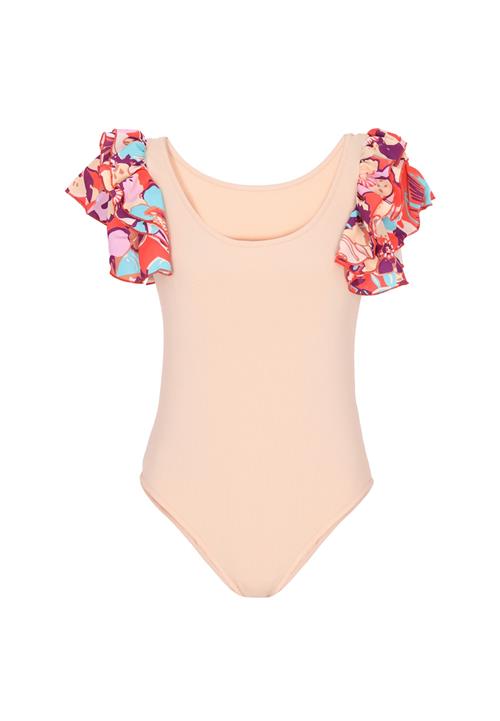 ebeeza Shirtbody  beige / aqua / lilla / lys rød