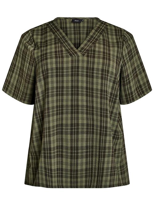 Zizzi Bluse 'MVINOVA'  grøn / sort