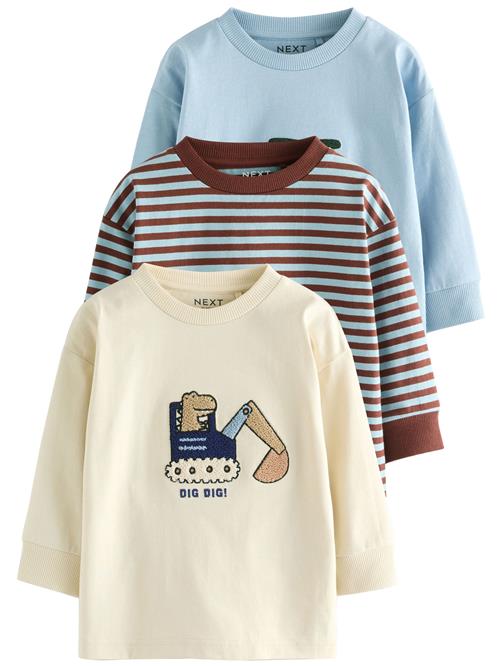 Next Shirts  beige / navy / lyseblå / brun