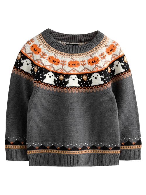 Next Pullover  grå / orange / sort / hvid