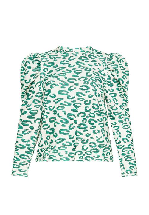 Usha Shirts 'Fashion Look'  smaragd / mørkegrøn / offwhite