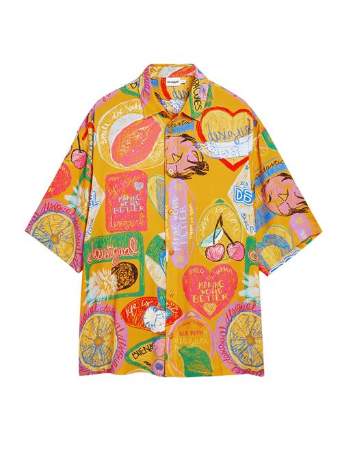 Desigual Skjorte  grøn / orange / pink / rød