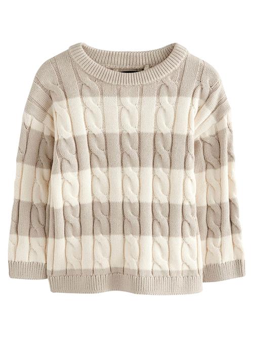 Next Pullover  mørkebeige / naturhvid