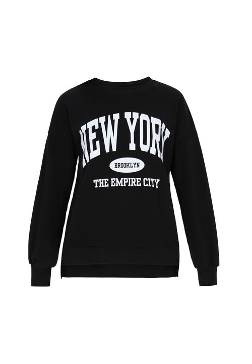 SANIKA Sweatshirt 'Fashion Look'  sort / hvid