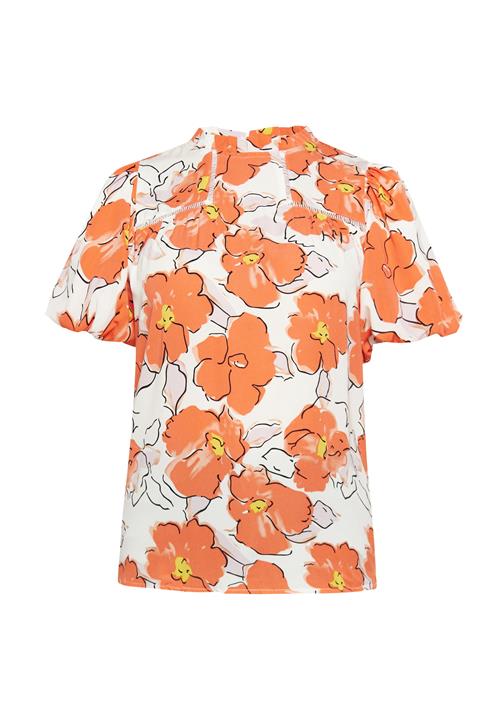 Gaya Bluse  creme / gul / orange / sort