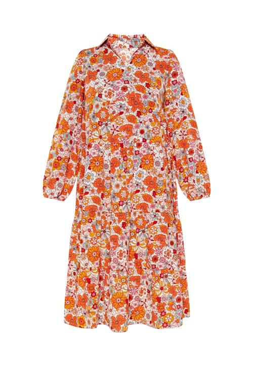 Gaya Blusekjole 'Casual'  orange / pudder / mørkerød / hvid